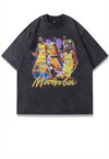 Kobe Bryant t-shirt Mamba tee retro basketball top in grey