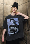 Eminem tshirt premium vintage wash grunge rapper tee in grey