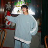 Sports set unusual double layered embroidered sweatshirt tracksuit and matching joggers in 3 colors
