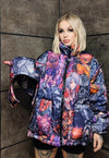 Anime bomber jacket handmade detachable Naruto puffer purple