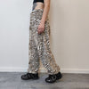 Faux fur zebra joggers animal print pants handmade stripe fleece raver trousers premium party overalls in zigzag festival pants brown white