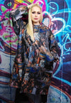 Baroque print jacket handmade religion windbreaker in multi