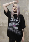 Street slogan t-shirt graffiti Hip-hop tee grunge rap top