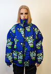 Panther bomber reversible jacket detachable cartoon puffer