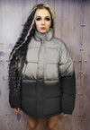 Reflective bomber luminous cotton padded jacket in grey