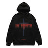 Cross print hoodie Gothic pullover punk redemption jumper