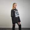 Gothic cartoon t-shirt creepy doll tee metalcore top in grey