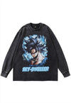 Son Goku t-shirt vintage wash Dragon ball long tee retro top