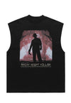 Horror movie tank top surfer vest retro sleeveless t-shirt