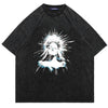 Psychedelic t-shirt queen top vintage wash retro raver tee