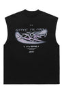 Cyber punk tank top surfer vest retro sleeveless t-shirt