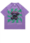 Raver t-shirt grunge teddy bear tee retro party top purple