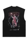 Basketball tank top surfer vest retro sleeveless t-shirt