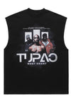 Hip-hop tank top surfer vest retro sleeveless rapper t-shirt