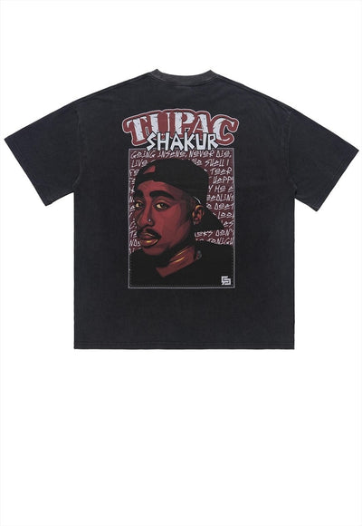 Dead rapper t-shirt gangster tee hip-hop top vintage black