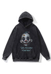 Creepy clown hoodie scary pullover gothic top in acid grey