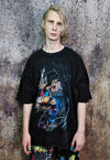 Dragon ball Z t-shirt Sun Goku tee in vintage acid black