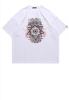 Lullaby t-shirt mandala tee Gothic slogan top in white