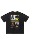 Dead rapper t-shirt grunge tee hip-hop top in vintage grey