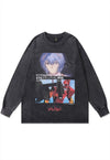 Vintage anime t-shirt retro Japanese cartoon long sleeve top