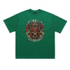 Guns and roses t-shirt bones print tee metal bad top green