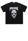 Jason mask t-shirt horror movie tee grunge top in black