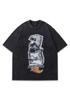 Dollar t-shirt money print tee retro grunge top vintage grey