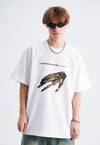 Bionic hand t-shirt cyberpunk tee grunge raver top in white