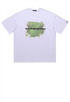 Fog print t-shirt retro space tee abstract grunge top white