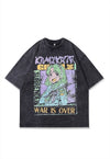 Anime t-shirt old Kamikaze girls tee retro Japanese top grey