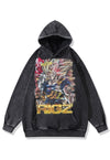 Anime hoodie Japanese pullover Dragon ball Z top in grey