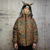 Leopard bomber reversible tiger jacket graffiti puffer