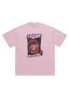 Lips print t-shirt grunge lipstick tee mouth top in pink