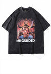 Psycho print t-shirt punk slogan tee retro misguided top