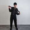 Gothic dungarees zip up punk boilersuit utility coveralls raver overalls going our britches fancy dress trousers catwalk jumpsuit in black