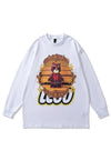 Lego t-shirt old teddy cartoon long tee retro top in white