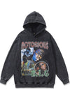 Notorious Big hoodie rapper print pullover hiphop top grey