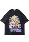 Dragon ball Z t-shirt Japanese cartoon tee vintage wash top