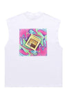 Gamer sleeveless t-shirt retro console tank top surfer vest