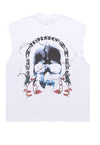 Gothic skull sleeveless t-shirt retro tank top surfer vest