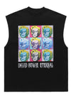 Marilyn Bowie tank top surfer vest retro sleeveless t-shirt