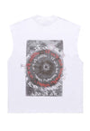 Gothic letter tank top surfer vest retro sleeveless t-shirt