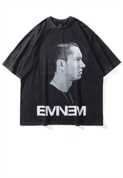 Rapper t-shirt retro Eminem tee Slim Shady top vintage grey