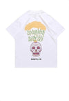 Skeleton print t-shirt bons tee skater skull top in Black