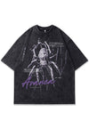 Spider print t-shirt Venom tee grunge gothic top acid grey