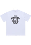 Knuckle ring print t-shirt grunge tee gangster top in white