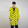 Star print fur coat yellow long heavy trench fluorescent psychedelic overcoat rave bomber festival geometric jacket custom going out peacoat