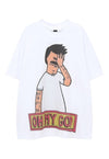 Dad t-shirt punk tee retro cartoon dude top in white