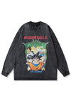 Dragon ball Z t-shirt old anime long tee retro top acid grey