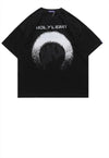 Aura print t-shirt Holy slogan tee Gothic grunge top black